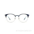 Optischer Rahmen Großhandel Katzenaugen -Eye -Metall -Halbfaugen Brille Brille